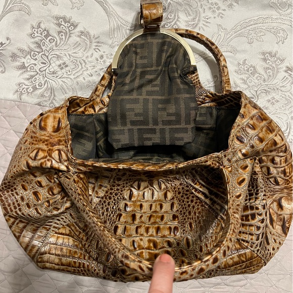 Limited Edition Fendi Spy bag Alligator Crocodile Iconic Bag Purse - Picture 5 of 13